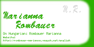 marianna rombauer business card